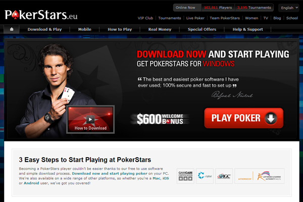 Poker Stars screen shot